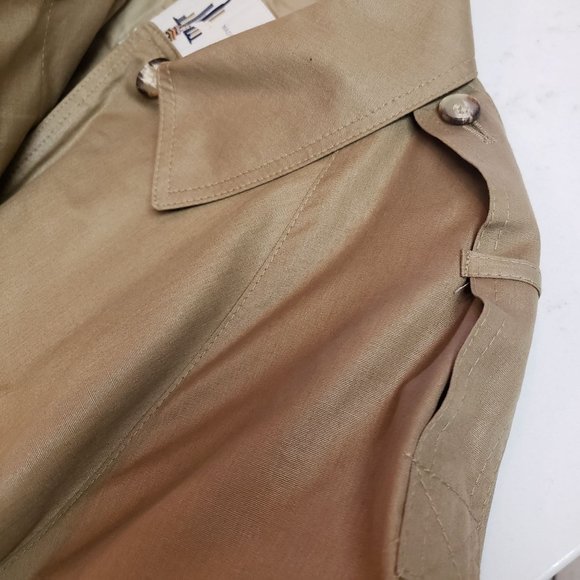 Vintage Misty Harbor Trench Wrap coat size 12US single breast Khaki mid calf - Picture 14 of 16